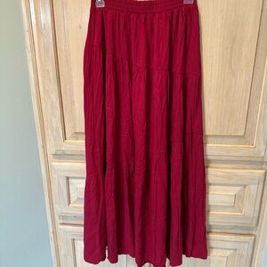 Merlot Boho Maxi Skirt